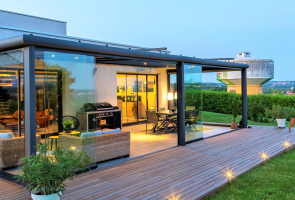 Pergola aluminium toiture de terrasse fixe  Jardin d'hiver SL150 Pallazzo