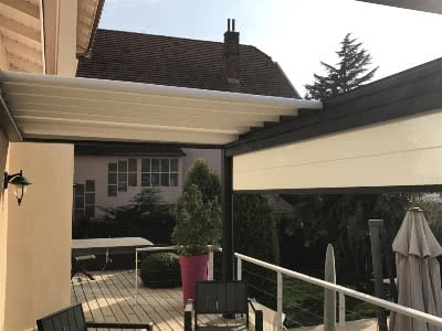 Pergola aluminium Coublanc V3 Toile rétractable